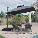 PURPLE LEAF Double Top 10 / 11 / 12 / 9 x 12 ft Square and Rectangle Outdoor Cantilever Umbrella