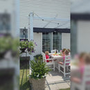 PURPLE LEAF Outdoor Retractable Pergola with Sun Shade Canopy Cover White Patio Metal Shelter for Garden Pavilion Grill Gazebo Grape Trellis Pergola