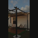 PURPLE LEAF Outdoor Retractable Pergola with Sun Shade Canopy Patio Aluminum Pergola for Garden