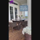 PURPLE LEAF Hailar Outdoor Dining Set for Family, Aluminum Outdoor Patio Table and Chairs Set with Olefin Cushions, Patio Furniture Set for Garden or Deck