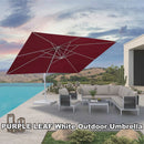 PURPLE LEAF White Outdoor Patio Umbrella Economical Large Patio Umbrellas