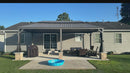 PURPLE LEAF Patio Gazebo for Pool Light Grey Hardtop Galvanized Steel Roof with Upgraded Curtains