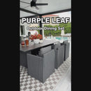 PURPLE LEAF Sanori Outdoor Dining Set Weather-Resistant Aluminum Table and Chairs Set with Backrest Pillow and Olefin Cushions for Deck