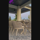 PURPLE LEAF Patio Dining Set Champagne Video