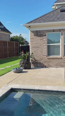 PURPLE LEAF Sanori Grey Symmetrical Outdoor Sectional  Modular Design with Cushions and Ottoman for Porch