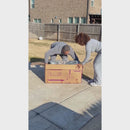 PURPLE LEAF Lateral Tilt Patio Umbrella with Base, 360° Swivel Cantilever Umbrella with Stand