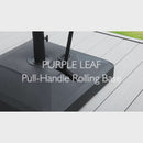 PURPLE LEAF Pull-to-Roll Wheeled Weighted Stand, 154 lbs Heavy-Duty Base for Outdoor Patio Market Umbrellas