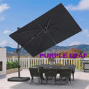 PURPLE LEAF Economical Patio Umbrella Swivel Rectangle Outdoor Umbrellas 6' X 10'/ 9' X 12'/ 10' X 10'/ 9' X 9'