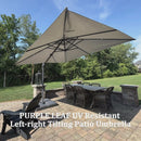 PURPLE LEAF UV Resistant Left-right Tilting Patio Umbrella Swivel Outdoor Umbrella