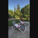 PURPLE LEAF Patio Lounge Chair Set White Chaise Lounge Chairs Five-Position Adjustable Plastic Stackable Chaise for Pool Sunbathing Beach Deck Outdoor