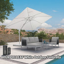 Clearance - PURPLE LEAF OPEN BOX White Outdoor Economical Patio Umbrellas