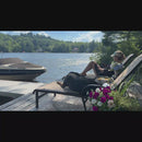 PURPLE LEAF Outdoor Chaise Lounge Patio Pool Lounger Aluminum Chairs with Side Table Adjustable Tanning Recliner for Outside Yard Deck Lawn Garden Beach