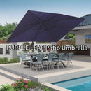 PURPLE LEAF Economical Square Outdoor Patio Umbrella Rectangle Cantilever Umbrella