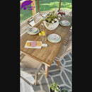 PURPLE LEAF 7/9/11 Pieces Dining Set Patio Metal Rectangular Table and Wicker Rattan Chairs