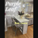 PURPLE LEAF Outdoor Bar Stool Set of 2,  Wicker Rattan Bar stools with Back Aluminum Outside Garden Patio Bar Chairs