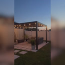 PURPLE LEAF Athena Outdoor Louvered Pergola Adjustable Metal Roof Bronze Hardtop Gazebo Patio Pavilion