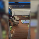 PURPLE LEAF Athena Louvered Pergola Bronze Outdoor Aluminum Pergola with Strip Lights Adjustable Gazebo for Patio Deck Garden