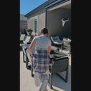 PURPLE LEAF Caesar Outdoor Dining Set Aluminum Luxury Patio Furniture Table and Chairs Set with Olifen Removable Thick Cushion and Pillow Patio Dining Sets for Garden Deck