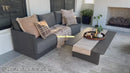 PURPLE LEAF Sanori  Patio Conversation Set with  Grey Ottoman and Cushion Patio Sofas Sectional Set for Poolside Graden