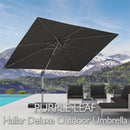 PURPLE LEAF Hailar Deluxe Outdoor Patio Umbrella Aluminum Cantilever Umbrellas