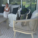 PURPLE LEAF Liviah 4-Piece Patio Conversation Set with Wicker Chairs and Cushions Sofa for Garden