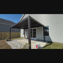 PURPLE LEAF Caesar Louvered Pergola Outdoor Adjustable Roof Modern Patio Aluminum Pergola for Deck Backyard Garden Hardtop Gazebo Bronze