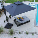 PURPLE LEAF Double Top 10 / 11 / 12 / 9 x 12 ft Square and Rectangle Outdoor Cantilever Umbrella