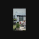 PURPLE LEAF Outdoor Retractable Pergola with Double Sun Shade Canopy White Heavy-Duty Aluminum Pergola Patio Modern Pergola for Garden Deck Backyard