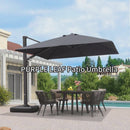 PURPLE LEAF Outdoor Sun Heavy Duty Cantilever Umbrella for Patio, Porch, Beach