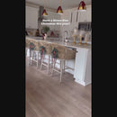 PURPLE LEAF Outdoor Bar Stools Set of 2 Rattan Bar Stools Counter Stools with Back and Cushions  for Patio, Garden, Kitchen