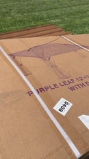 PURPLE LEAF Hardtop Gazebo for Patio Wood Grain Galvanized Steel Frame Awning with Netting