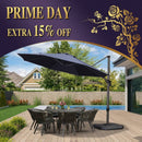 PURPLE LEAF Economical 10 / 11 ft Patio Offset Umbrellas