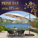 PURPLE LEAF Economical 10 / 11 ft Patio Offset Umbrellas