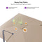 PURPLE LEAF UV Resistant Affordable Patio Outdoor Umbrella with Recycled Fabric