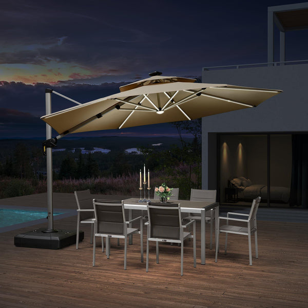 Lighted Patio Umbrellas | Outdoor Parasols with LED Lights