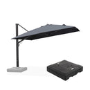 PURPLE LEAF Outdoor Sun Heavy Duty Large Cantilever Umbrella with Base