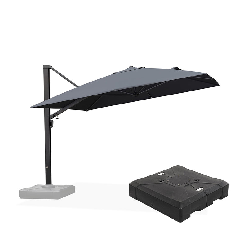 PURPLE LEAF Outdoor Sun Heavy Duty Large Cantilever Umbrella with Base