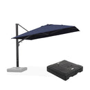 PURPLE LEAF Outdoor Sun Heavy Duty Large Cantilever Umbrella with Base