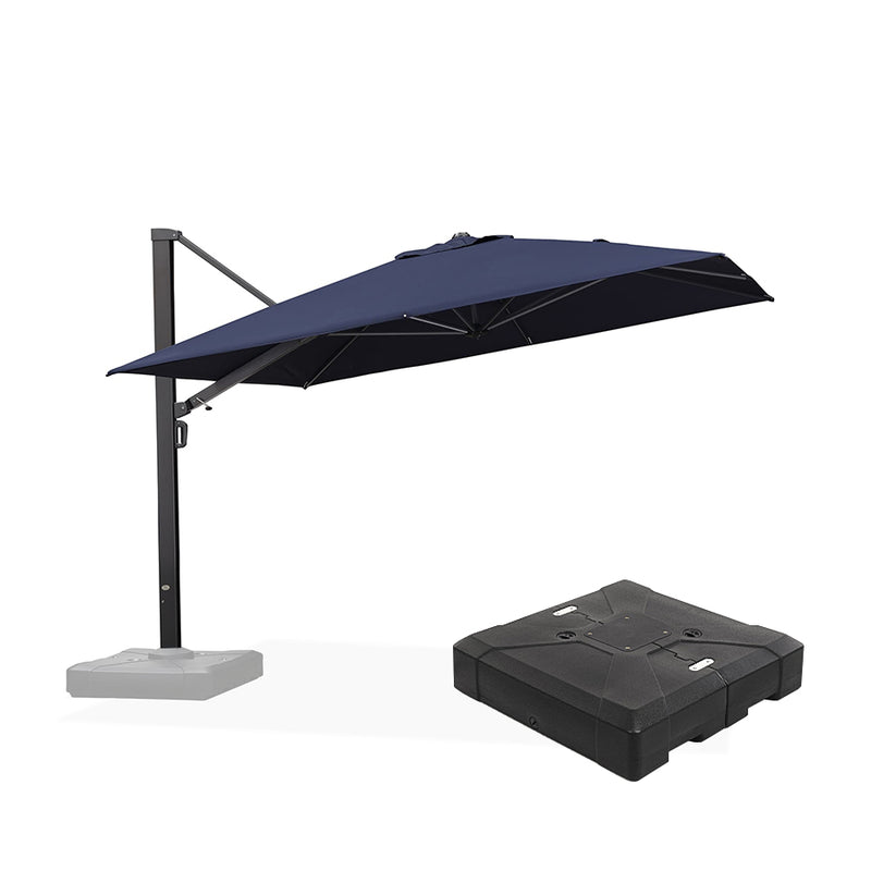 PURPLE LEAF Outdoor Sun Heavy Duty Large Cantilever Umbrella with Base