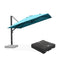 PURPLE LEAF Outdoor Sun Heavy Duty Large Cantilever Umbrella with Base
