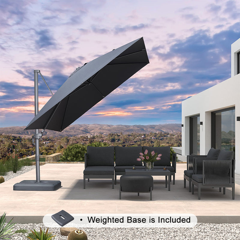 PURPLE LEAF UV Resistant Patio Umbrella Affordable Outdoor Umbrella with Base