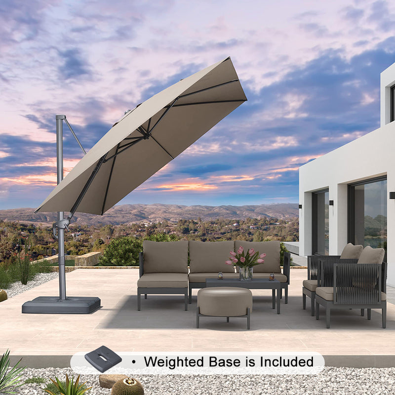 PURPLE LEAF UV Resistant Patio Umbrella Affordable Outdoor Umbrella with Base
