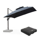 PURPLE LEAF UV50+ Fade Resistant Cantilever Umbrella, Patio Umbrellas with Base