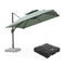 PURPLE LEAF UV50+ Fade Resistant Cantilever Umbrella, Patio Umbrellas with Base