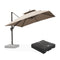 PURPLE LEAF UV50+ Fade Resistant Cantilever Umbrella, Patio Umbrellas with Base