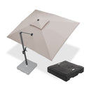 PURPLE LEAF UV50+ Fade Resistant Cantilever Umbrella, Patio Umbrellas with Base