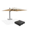 PURPLE LEAF Outdoor Sun Heavy Duty Large Cantilever Umbrella with Base
