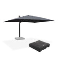 PURPLE LEAF Outdoor Sun Heavy Duty Large Cantilever Umbrella with Base