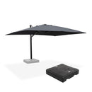 PURPLE LEAF Outdoor Sun Heavy Duty Large Cantilever Umbrella with Base