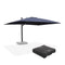 PURPLE LEAF Outdoor Sun Heavy Duty Large Cantilever Umbrella with Base